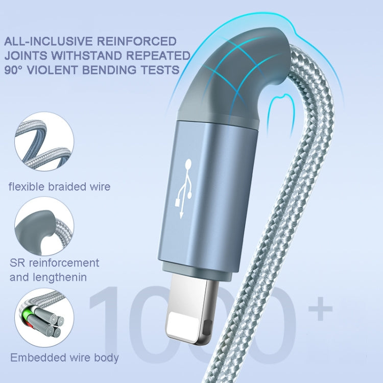 ROMOSS CB25 3 In 1 3.5A  8 Pin + Micro USB + Type C/USB-C Cable 1.5m(Rose Gold) - Multifunction Cable by ROMOSS | Online Shopping UK | buy2fix