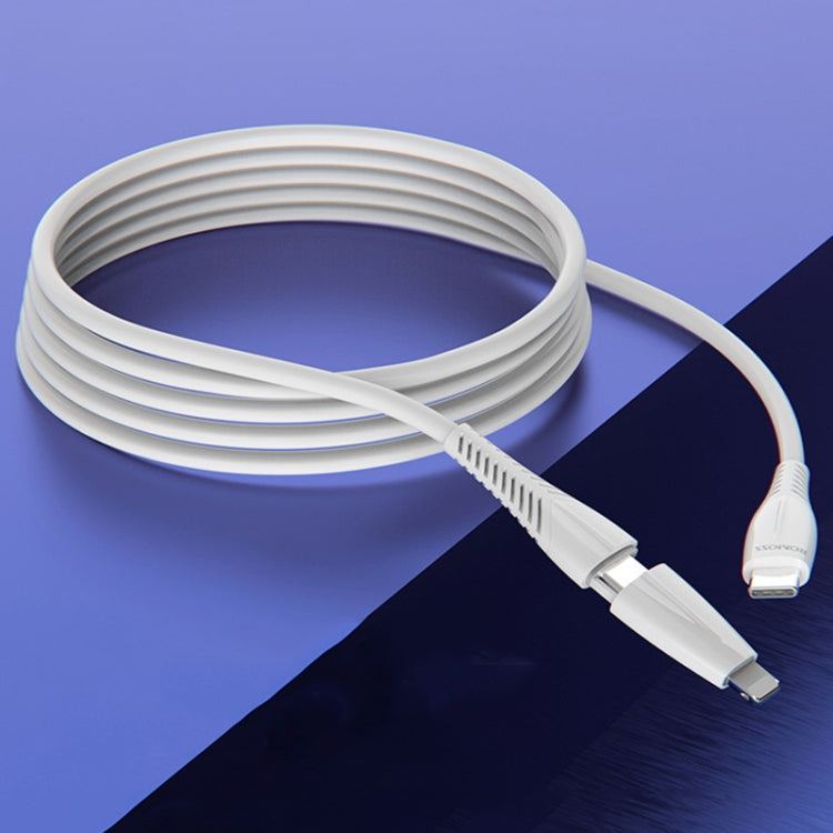 ROMOSS CB404 1.8m PD Fast Charging Cable Type-C / USB-C To Type-C/ USB-C / 8 Pin Data Cable(White) - Multifunctional Cable by ROMOSS | Online Shopping UK | buy2fix