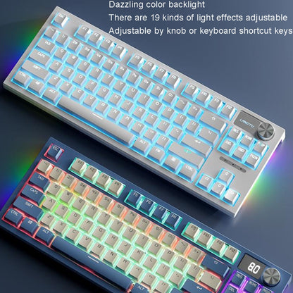 LANGTU LT84 Mechanical Luminous Keyboard, Style: Wireless Tri-Mode RGB Sea-Air Axis Pro ( Sky) - Wireless Keyboard by LANGTU | Online Shopping UK | buy2fix