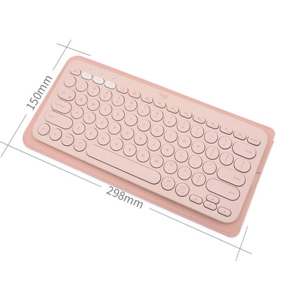 For Logitech K380 Leather Keyboard Thin and Lightweight Portable Liner Bag Waterproof Protective Cover(Light Apricot) - Other by buy2fix | Online Shopping UK | buy2fix