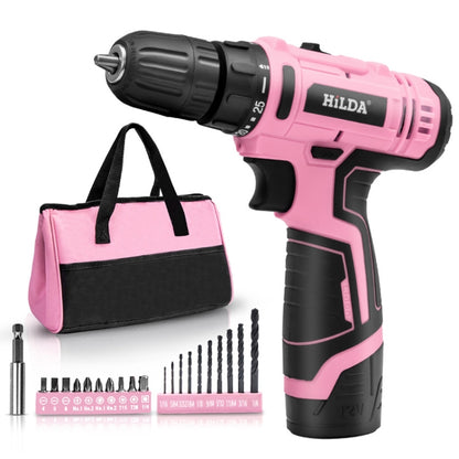 HILDA 12V Cordless Impact Drill Electrical Screwdriver, Plug: UK Plug - Drill & Drill Bits by HILDA | Online Shopping UK | buy2fix