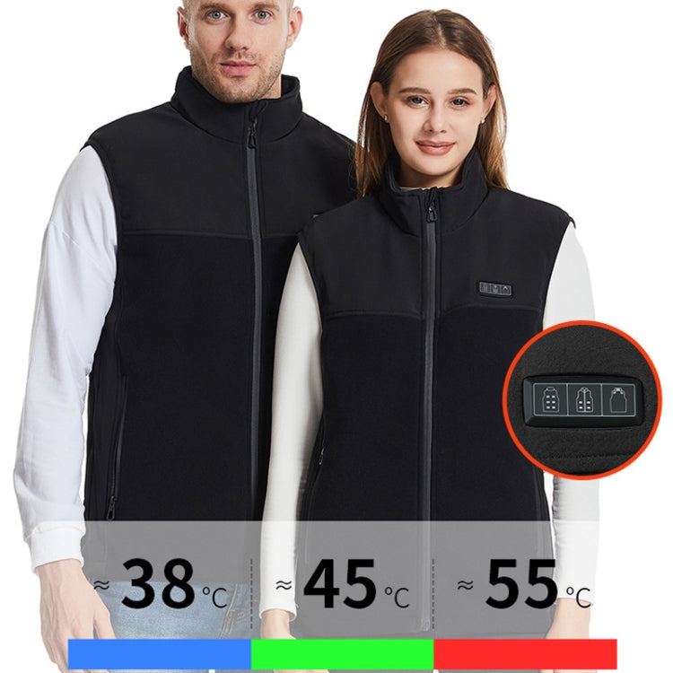 Heated Vest USB Charging Smart Heating Clothing 13 Zones Heating 3 Switch Control, Size: 4XL/5XL/6XL(Black) - Loose Coat by buy2fix | Online Shopping UK | buy2fix