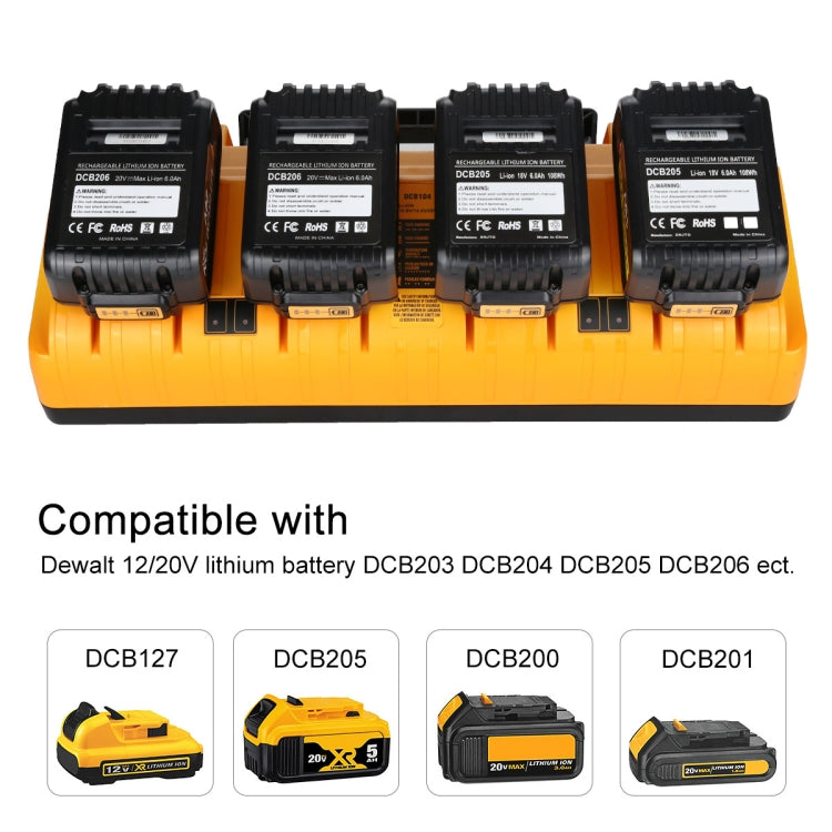 DCB104 Portable Fast Charger 12V-20V Electric Tool Lithium Battery Charger, For Dewalt DCB127 / DCB200 / DCB205 / DCB206, Plug: US - Electric Saws & Accessories by buy2fix | Online Shopping UK | buy2fix