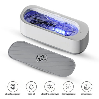 Multifunctional Ultrasonic Cleaner Jewelry Glasses Lenses Cleaning Machine, Spec: Rechargeable With Purple Light - Ultrasonic Cleaner by buy2fix | Online Shopping UK | buy2fix