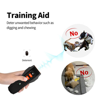 LED Flashing Light Handheld Ultrasonic Bark Arrester Frequency Conversion Dog Training Device(Gray+Orange) - Training Aids by buy2fix | Online Shopping UK | buy2fix