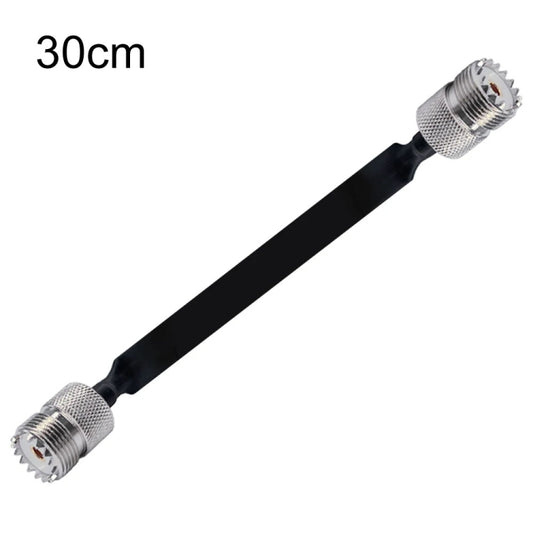 Window/Door Pass Through Flat RF Coaxial Cable UHF 50 Ohm RF Coax Pigtail Extension Cord, Length: 30cm(Female To Female) - Connectors by buy2fix | Online Shopping UK | buy2fix