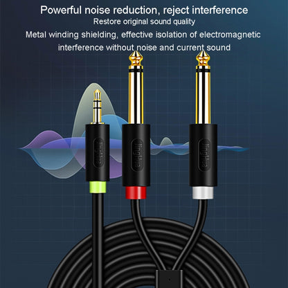 JINGHUA 3.5mm To Dual 6.5mm Audio Cable 1 In 2 Dual Channel Mixer Amplifier Audio Cable, Length: 0.5m - Aux Cable by JINGHUA | Online Shopping UK | buy2fix