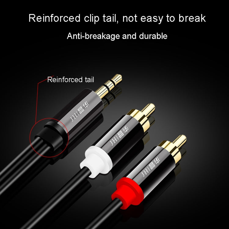 JINGHUA 1 In 2 3.5mm Audio Cable  3.5mm To 2RCA Double Lotus Computer Speaker Cell Phone Plug Cable, Length: 5m - RCA Cable by JINGHUA | Online Shopping UK | buy2fix