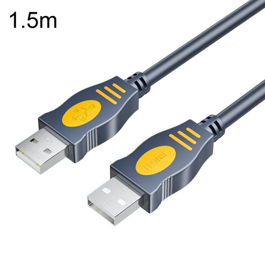 JINGHUA U110 USB2.0 Male To Male Cable Copper Data Cable With Magnetic Ring, Size: 1.5m(Gray) - USB Cable by JINGHUA | Online Shopping UK | buy2fix