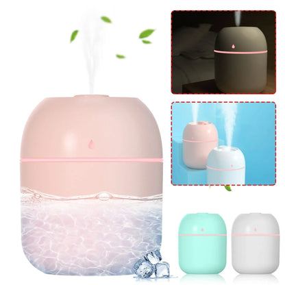 USB Plug-in Car Household Air Purification Water Drop Humidifier Large Capacity Sprayer(Pink) - Air Purifiers & Accessories by buy2fix | Online Shopping UK | buy2fix