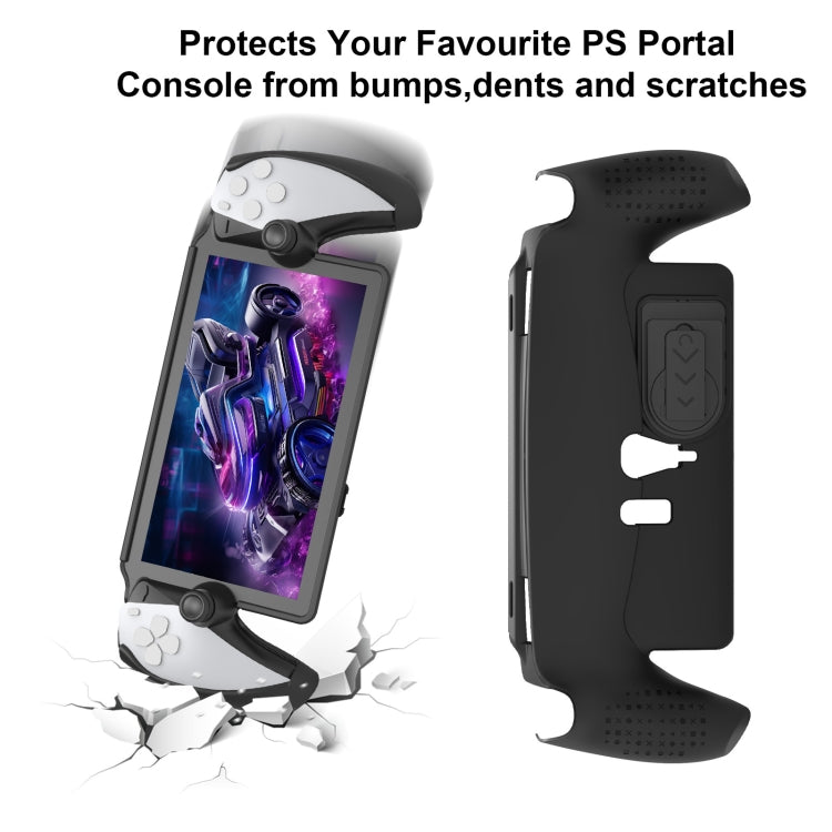 For PlayStation Portal Handle JYS TPU Protective Case With Stand(Black) - Cases by JYS | Online Shopping UK | buy2fix