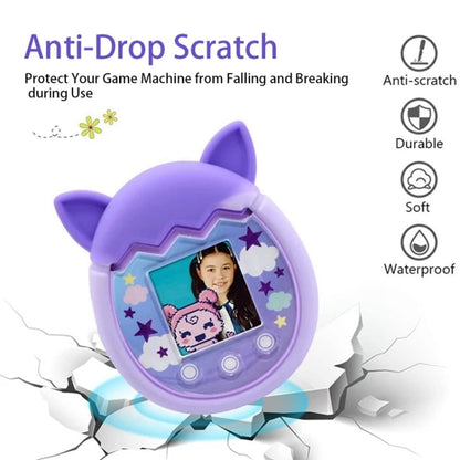 For Tamagotchi Pix Cartoon Electronic Pet Game Console Anti-Slip And Anti-Fall Silicone Protective Cover(Purple) - Accessories by buy2fix | Online Shopping UK | buy2fix