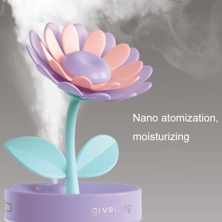 Flower Spray Hhydrating Colorful Atmosphere Light USB Aromatherapy Humidifier, Color: Gardenia Pink - Air Purifiers & Accessories by buy2fix | Online Shopping UK | buy2fix