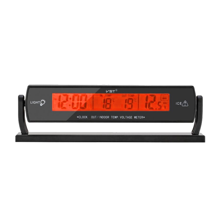 Car Digital Display Clock Luminous Electronic Thermometer Voltmeter(TS-7013V) - Clocks & Car Meters by buy2fix | Online Shopping UK | buy2fix