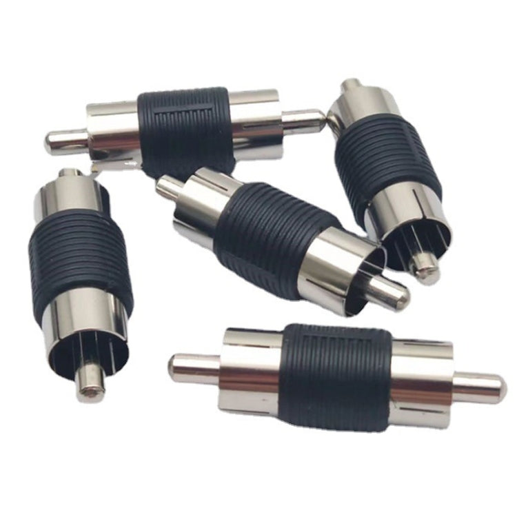 10pcs RCA Lotus Head Straight-through Male Monitoring Audio Adapter AV Butt Joint(Male to Male) - RCA Adapter by buy2fix | Online Shopping UK | buy2fix