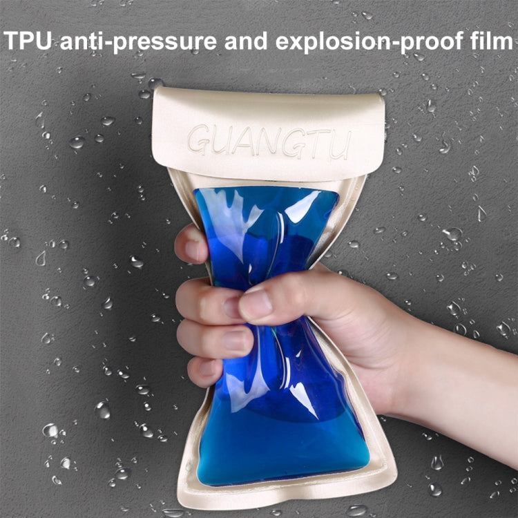 TPU Transparent Touch Screen Phone 30m Waterproof Bag Outdoor Rafting Phone Case(Black) - Waterproof Bag by GUANGTU | Online Shopping UK | buy2fix
