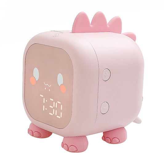 Dinosaur Kids Alarm Clock Electronic Clock Multifunctional Chime Small Alarm Clock(Pink) - Alarm Clocks by buy2fix | Online Shopping UK | buy2fix