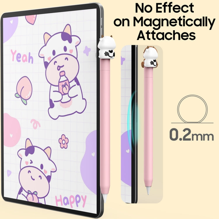 For Apple Pencil (USB-C) AhaStyle PT129-3 Stylus Cover Silicone Cartoon Protective Case, Style: Purple Cow - Pencil Accessories by AhaStyle | Online Shopping UK | buy2fix