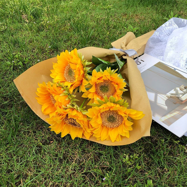 Simulated Flower Arrangement Table Ornament Picnic Photo Props, Style: 5pcs Sunflower Transparent Bag - Other Props by buy2fix | Online Shopping UK | buy2fix