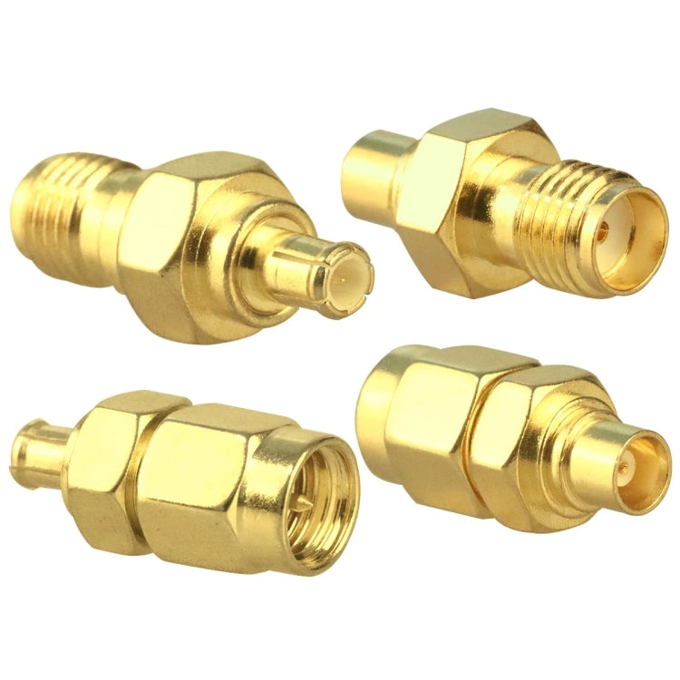 4pcs /Set SMA To MCX Connector Kit RF Coaxial Gold Plated Adapter - DVB-T & Simulation Antenna by buy2fix | Online Shopping UK | buy2fix