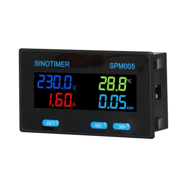 SINOTIMER SPM005 AC Digital Display Voltage Current Power Electricity Multifunctional Monitoring Meter, Specification: 20A - Current & Voltage Tester by SINOTIMER | Online Shopping UK | buy2fix