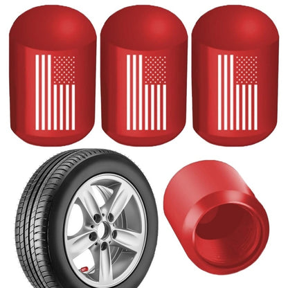 4pcs /Set Car Tire Capsule Aluminum Alloy Screw Dustproof Valves(Red) - Tire Valve Caps by buy2fix | Online Shopping UK | buy2fix