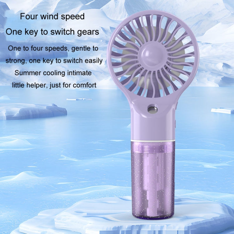 USB Rechargeable Handheld Misting Fan Portable Hydration Electrical Fan(Yellow) - Electric Fans by buy2fix | Online Shopping UK | buy2fix