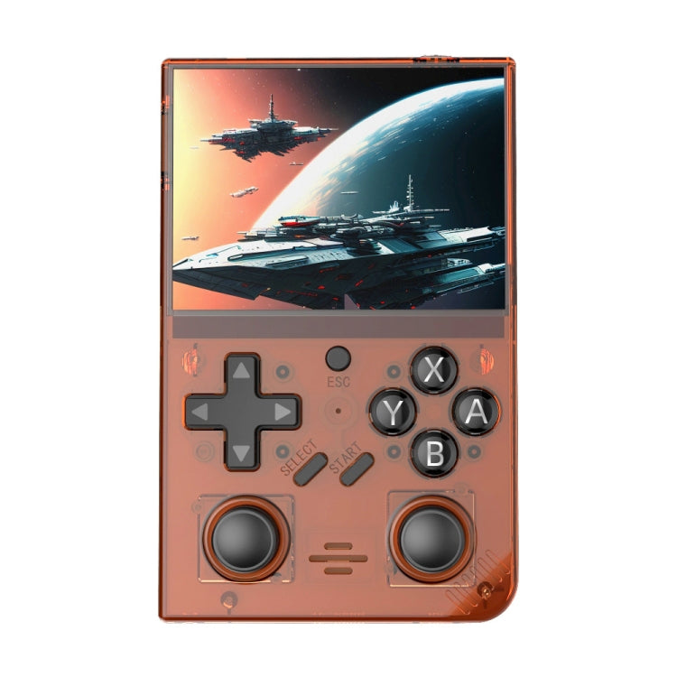 R35PLUS 3.5 Inch Handheld Game Console Built-in 64G 10,000+ Games(Transparent Orange) - Pocket Console by buy2fix | Online Shopping UK | buy2fix
