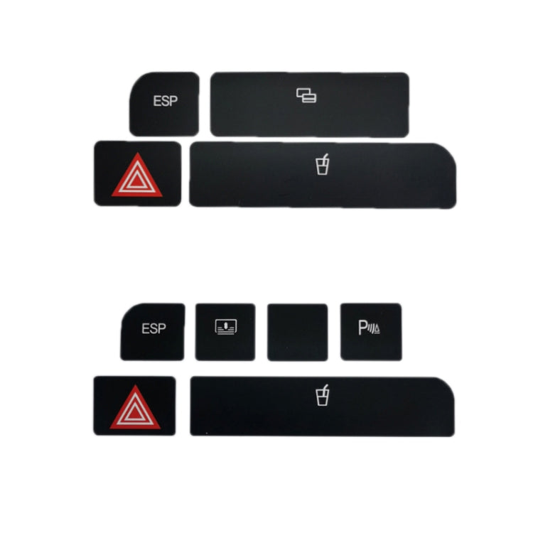 For Audi A4 Emergency/Double Flash Button Cup Holder Button Repair Sticker, Left-Hand Drive Only(With Card Box) - Decorative Sticker by buy2fix | Online Shopping UK | buy2fix