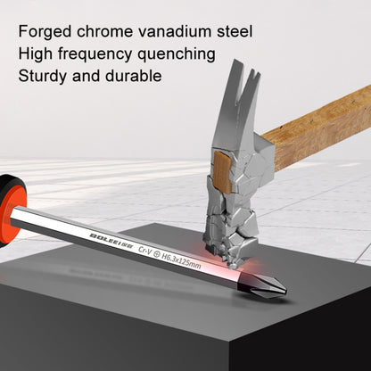 BOLEEI 6.0x125mm Straight Heart Piercing Knockable Screwdriver Convertible Tool - Screwdriver Tools by BOLEEI | Online Shopping UK | buy2fix