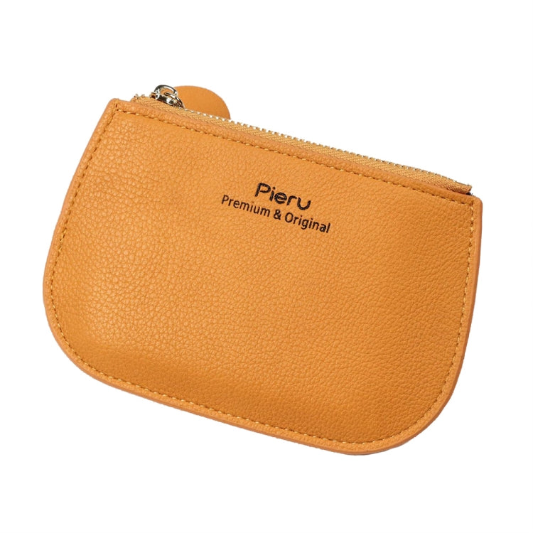 Leisure Ultra-thin Ladies Coin Purse Zippered Mini Wallet(Yellow) - Card & Passport Bags by Pieru | Online Shopping UK | buy2fix