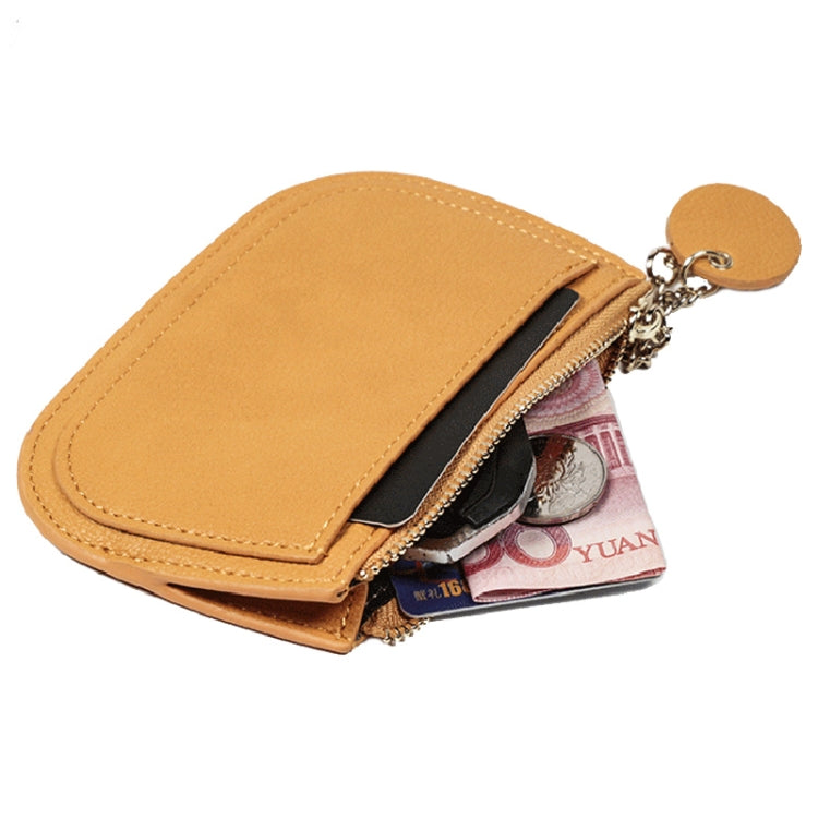 Leisure Ultra-thin Ladies Coin Purse Zippered Mini Wallet(Yellow) - Card & Passport Bags by Pieru | Online Shopping UK | buy2fix