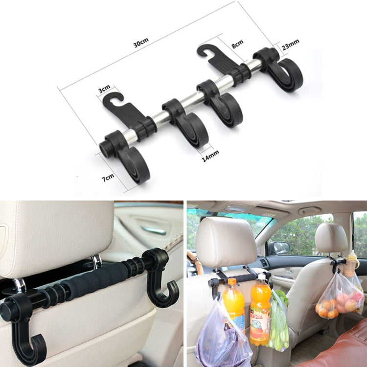 30cm Stainless Steel Extended Car Seat Back Hook Car Clothes Hanger(DM-045) - Auto Fastener & Clips by buy2fix | Online Shopping UK | buy2fix