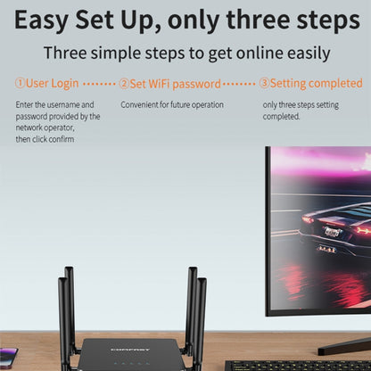 COMFAST CF-N5 V2  1200Mbps WiFi6 Dual Band Wireless Router With Gigabit Ethernet Port, 4x5dBi Antenna(US Plug) - Wireless Routers by COMFAST | Online Shopping UK | buy2fix