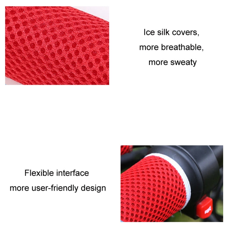 Summer Ice Silk Sweat-absorbent Breathable Electric Vehicle Grips, Color: Pink - Others by buy2fix | Online Shopping UK | buy2fix