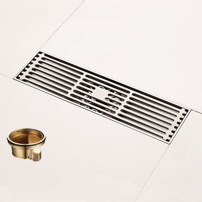 All Copper Brushed Anti-Odor Floor Drain Gravity Copper Core Bathroom Floor Drain, Specification: 8x30cm Long Medium Drain - Drain Strainers by buy2fix | Online Shopping UK | buy2fix