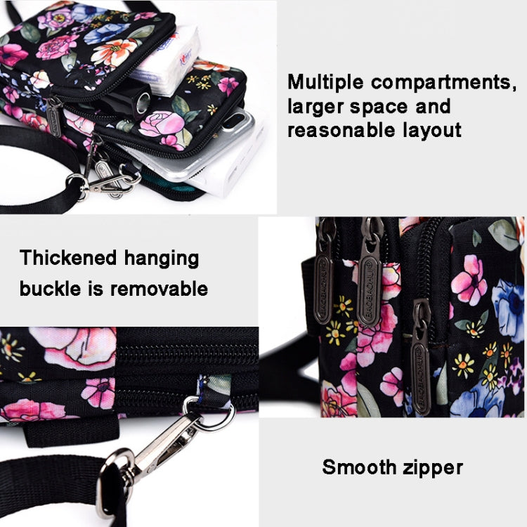 Printed Crossbody Mobile Phone Bag Mini Wallet With Arm Band, Style: Scenery - Single-shoulder Bags by buy2fix | Online Shopping UK | buy2fix