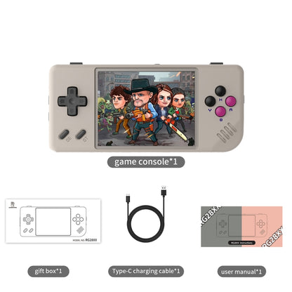 ANBERNIC RG28XX Retro Handheld Game Console 2.83-Inch IPS Screen Linux OS 64GB+128GB(Retro Gray) - Pocket Console by ANBERNIC | Online Shopping UK | buy2fix