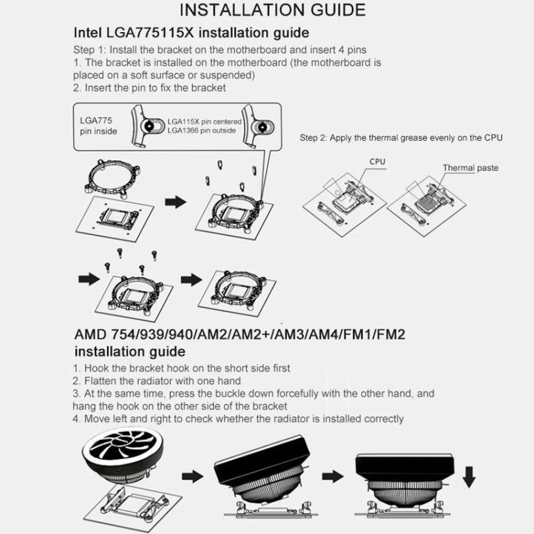 COOLMOON CPU Cooler Desktop Computer Auto Color Change Multi-Platform Mute Cooling Fan(Colorful Fine Aperture) - Fan Cooling by COOLMOON | Online Shopping UK | buy2fix