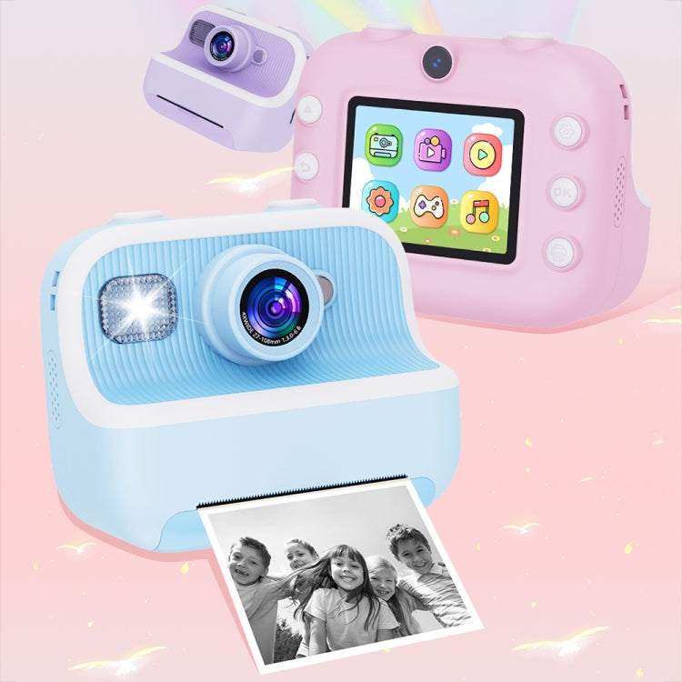 M8 2.4-Inch 1080P HD 2400W Pixel Dual-Camera Children Thermal Printing Camera, Color: Purple+32GB - Children Cameras by buy2fix | Online Shopping UK | buy2fix