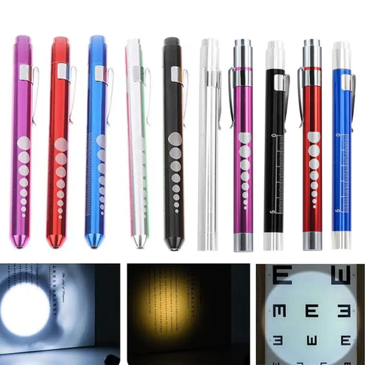 E-SMARTER Multifunctional Pen Flashlight Graduated LED Penlight, Color Random Delivery, Style: Concave Head Yellow Light - LED Flashlight by E-SMARTER | Online Shopping UK | buy2fix