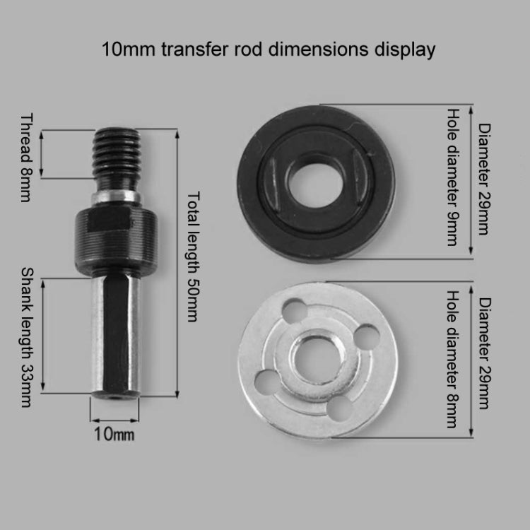 5 In 1 10mm Drill To Angle Grinder Parts Drill To Angle Grinder Connecting Rod - Drill & Drill Bits by buy2fix | Online Shopping UK | buy2fix