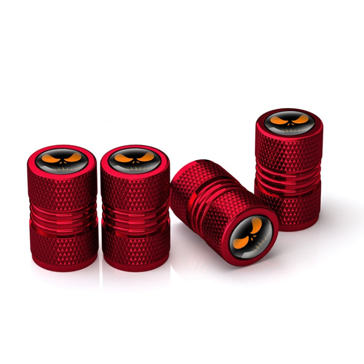 4pcs /Set Lantern Ghost Head Tire Modified Valve Cap(Red) - Tire Valve Caps by buy2fix | Online Shopping UK | buy2fix