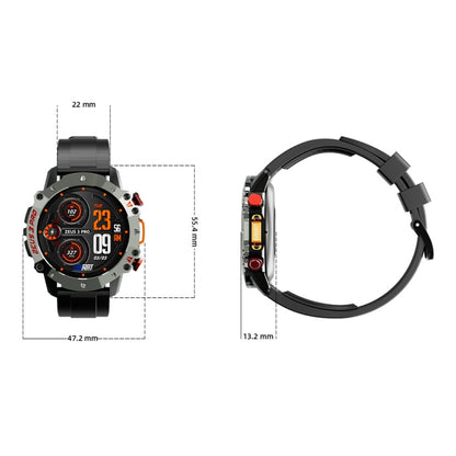 LOKMAT ZEUS3 Pro 1.39-Inch 5ATM Waterproof Outdoor Sports Bluetooth Call Smart Watch(Orange) - Smart Watches by LOKMAT | Online Shopping UK | buy2fix