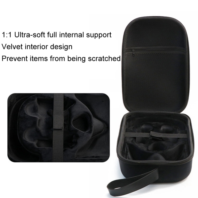 For Meta Quest 2 / 3 VR Glasses Integrated Storage Protective Case Portable Hard Bag(Black) - VR Accessories by buy2fix | Online Shopping UK | buy2fix