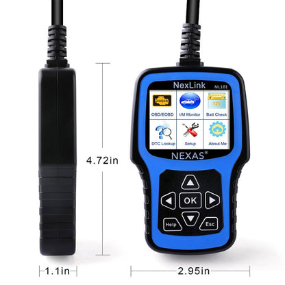 Nexas NL101 Universal OBD2 Scanner Diagnostic Tool & Battery Tester With OBDII - Code Readers & Scan Tools by Nexas | Online Shopping UK | buy2fix