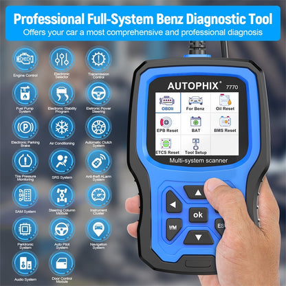 AUTOPHIX 7770 For Mercedes Benz Car Full System OBDII Diagnostic Tool Maintenance Tester - Code Readers & Scan Tools by AUTOPHIX | Online Shopping UK | buy2fix