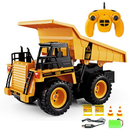 2.4G RC Dumper Truck Simulation Engineering Vehicle Model Children Electrical RC Truck Toy(Yellow) - RC Cars by buy2fix | Online Shopping UK | buy2fix