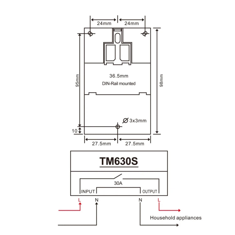 SINOTIMER TM630S-4 12V 30A Timer Switch 1 Second Interval Weekly Programmable Time Relay - Switch by SINOTIMER | Online Shopping UK | buy2fix