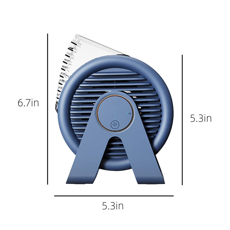 F7 Snail-shaped Desktop Mini Portable Bladeless Air Circulation Fan(Blue) - Electric Fans by buy2fix | Online Shopping UK | buy2fix